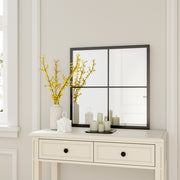 Classic Window Mirror Wall Accent Metal Framed Mirror